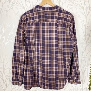 Duluth trading co Purple Plaid Long Sleeve Button-Up Shirt XL